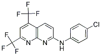 N-(4-CHLOROPHENYL)-5,7-BIS(TRIFLUOROMETHYL)[1,8]NAPHTHYRIDIN-2-AMINE Struktur