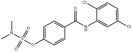 4-[(2,5-DICHLOROANILINO)CARBONYL]PHENYL-N,N-DIMETHYLSULFAMATE Struktur