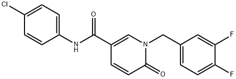 N-(4-CHLOROPHENYL)-1-(3,4-DIFLUOROBENZYL)-6-OXO-1,6-DIHYDRO-3-PYRIDINECARBOXAMIDE Struktur