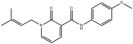 N-(4-METHOXYPHENYL)-1-(3-METHYL-2-BUTENYL)-2-OXO-1,2-DIHYDRO-3-PYRIDINECARBOXAMIDE Struktur