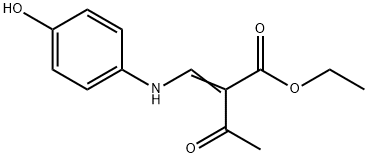 ETHYL 2-ACETYL-3-((4-HYDROXYPHENYL)AMINO)PROP-2-ENOATE Struktur