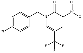 1-(4-CHLOROBENZYL)-3-NITRO-5-(TRIFLUOROMETHYL)-2(1H)-PYRIDINONE Struktur