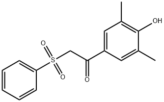 1-(4-HYDROXY-3,5-DIMETHYLPHENYL)-2-(PHENYLSULFONYL)-1-ETHANONE Struktur