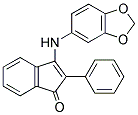 3-(BENZO[3,4-D]1,3-DIOXOLEN-5-YLAMINO)-2-PHENYLINDEN-1-ONE Struktur