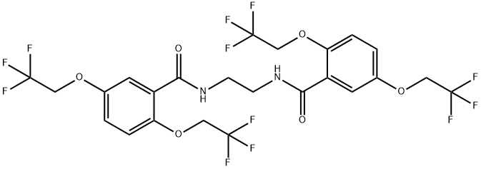 N-(2-([2,5-BIS(2,2,2-TRIFLUOROETHOXY)BENZOYL]AMINO)ETHYL)-2,5-BIS(2,2,2-TRIFLUOROETHOXY)BENZENECARBOXAMIDE Struktur