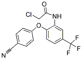 N1-[2-(4-CYANOPHENOXY)-5-(TRIFLUOROMETHYL)PHENYL]-2-CHLOROACETAMIDE Struktur