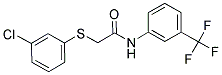 2-[(3-CHLOROPHENYL)SULFANYL]-N-[3-(TRIFLUOROMETHYL)PHENYL]ACETAMIDE Struktur