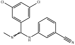 3,5-DICHLORO-N-(3-CYANOPHENYL)-N'-METHYLBENZENECARBOXIMIDAMIDE Struktur