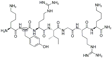 H-LYS-TYR-ARG-ILE-GLY-ARG-LYS-NH2 Struktur