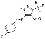 5-[(4-CHLOROBENZYL)SULFANYL]-1-METHYL-3-(TRIFLUOROMETHYL)-1H-PYRAZOLE-4-CARBALDEHYDE Struktur