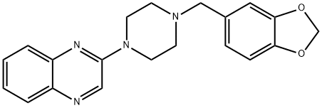 2-[4-(1,3-BENZODIOXOL-5-YLMETHYL)PIPERAZINO]QUINOXALINE Struktur