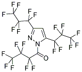 1-HEPTAFLUOROBUTANOYL-3,5-BIS(HEPTAFLUORO-1-PROPYL)PYRAZOLE Struktur