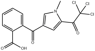 2-([1-METHYL-5-(2,2,2-TRICHLOROACETYL)-1H-PYRROL-3-YL]CARBONYL)BENZENECARBOXYLIC ACID Struktur