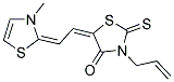 3-ALLYL-5-(2-(3-METHYL-2-THIAZOLINYLIDENE) ETHYLIDENE) RHODANINE Struktur