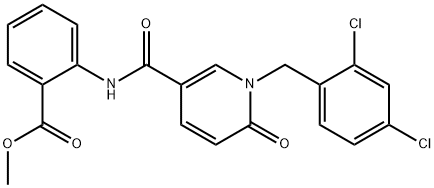 METHYL 2-(([1-(2,4-DICHLOROBENZYL)-6-OXO-1,6-DIHYDRO-3-PYRIDINYL]CARBONYL)AMINO)BENZENECARBOXYLATE Struktur