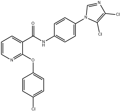 N-(4-(4,5-DICHLOROIMIDAZOLYL)PHENYL)(2-(4-CHLOROPHENOXY)(3-PYRIDYL))FORMAMIDE Struktur