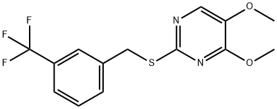 4,5-DIMETHOXY-2-([3-(TRIFLUOROMETHYL)BENZYL]SULFANYL)PYRIMIDINE Struktur