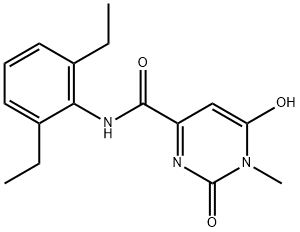 N-(2,6-DIETHYLPHENYL)-6-HYDROXY-1-METHYL-2-OXO-1,2-DIHYDRO-4-PYRIMIDINECARBOXAMIDE Struktur