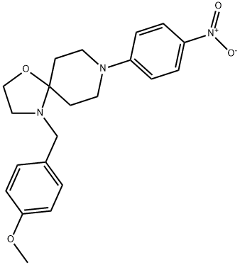 4-(4-METHOXYBENZYL)-8-(4-NITROPHENYL)-1-OXA-4,8-DIAZASPIRO[4.5]DECANE Struktur