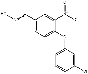 4-(3-CHLOROPHENOXY)-3-NITROBENZENECARBALDEHYDE OXIME Struktur