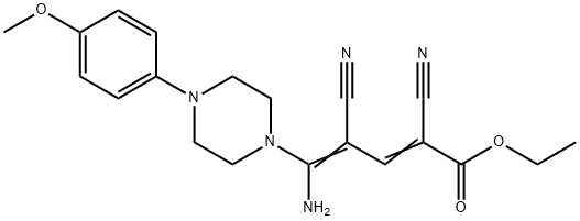 ETHYL 5-AMINO-2,4-DICYANO-5-[4-(4-METHOXYPHENYL)PIPERAZINO]-2,4-PENTADIENOATE Struktur