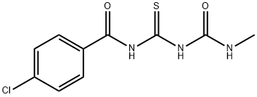 1-CHLORO-4-([(([(METHYLAMINO)CARBONYL]AMINO)CARBOTHIOYL)AMINO]CARBONYL)BENZENE Struktur