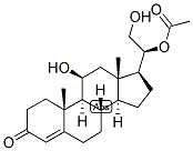 4-PREGNEN-11-BETA, 20-BETA, 21-TRIOL-3-ONE 20-ACETATE Struktur