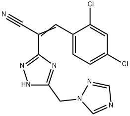 3-(2,4-DICHLOROPHENYL)-2-[5-(1H-1,2,4-TRIAZOL-1-YLMETHYL)-1H-1,2,4-TRIAZOL-3-YL]ACRYLONITRILE Struktur