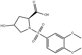 1-[(3,4-DIMETHOXYPHENYL)SULFONYL]-4-HYDROXY-2-PYRROLIDINECARBOXYLIC ACID Struktur