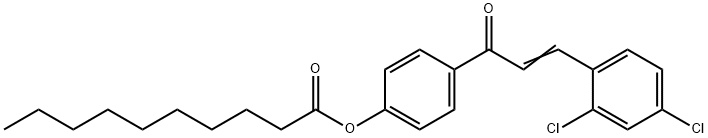 4-[3-(2,4-DICHLOROPHENYL)ACRYLOYL]PHENYL DECANOATE Struktur