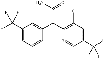 2-[3-CHLORO-5-(TRIFLUOROMETHYL)-2-PYRIDINYL]-2-[3-(TRIFLUOROMETHYL)PHENYL]ACETAMIDE Struktur