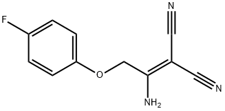 2-[1-AMINO-2-(4-FLUOROPHENOXY)ETHYLIDENE]MALONONITRILE Struktur