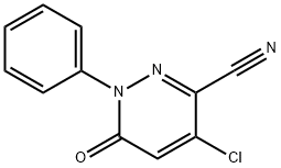 4-CHLORO-6-OXO-1-PHENYL-1,6-DIHYDRO-3-PYRIDAZINECARBONITRILE Struktur