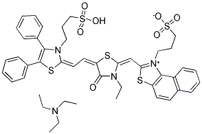 2-([3-ETHYL-5-[2-(3-(-SULFOPROPYL)-4,5-DIPHENYL-2-THIAZOLINYLIDENE) V ETHYLIDENE]-4-OXO-2-THIAZOLIDINYLIDENE] METHYL)-3-(3-SULFOPROPYL)-NAPHTHIAZOLIUM HYDROXIDE, INNER SALT Struktur