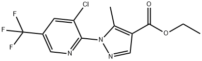 ETHYL 1-[3-CHLORO-5-(TRIFLUOROMETHYL)-2-PYRIDINYL]-5-METHYL-1H-PYRAZOLE-4-CARBOXYLATE Struktur