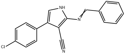 4-(4-CHLOROPHENYL)-2-[(PHENYLMETHYLENE)AMINO]-1H-PYRROLE-3-CARBONITRILE Struktur