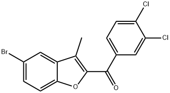 (5-BROMO-3-METHYL-1-BENZOFURAN-2-YL)(3,4-DICHLOROPHENYL)METHANONE Struktur