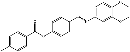 4-([(3,4-DIMETHOXYPHENYL)IMINO]METHYL)PHENYL 4-METHYLBENZENECARBOXYLATE Struktur