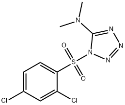 1-[(2,4-DICHLOROPHENYL)SULFONYL]-N,N-DIMETHYL-1H-1,2,3,4-TETRAAZOL-5-AMINE Struktur