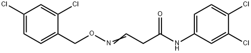 3-([(2,4-DICHLOROBENZYL)OXY]IMINO)-N-(3,4-DICHLOROPHENYL)PROPANAMIDE Struktur