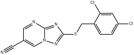 2-[(2,4-DICHLOROBENZYL)SULFANYL][1,2,4]TRIAZOLO[1,5-A]PYRIMIDINE-6-CARBONITRILE Struktur