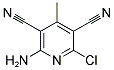 2-AMINO-6-CHLORO-4-METHYL-3,5-PYRIDINEDICARBONITRILE Struktur