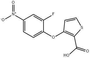 3-(2-FLUORO-4-NITROPHENOXY)-2-THIOPHENECARBOXYLIC ACID Struktur