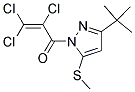 1-[3-(TERT-BUTYL)-5-(METHYLTHIO)-1H-PYRAZOL-1-YL]-2,3,3-TRICHLOROPROP-2-EN-1-ONE Struktur