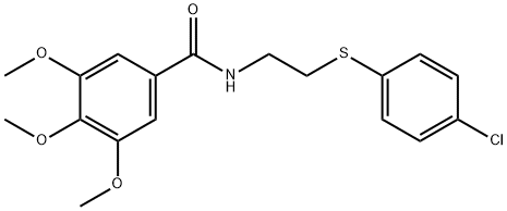 N-(2-[(4-CHLOROPHENYL)SULFANYL]ETHYL)-3,4,5-TRIMETHOXYBENZENECARBOXAMIDE Struktur