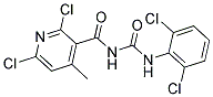 N-[(2,6-DICHLORO-4-METHYL-3-PYRIDYL)CARBONYL]-N'-(2,6-DICHLOROPHENYL)UREA Struktur