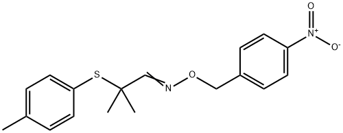 2-METHYL-2-[(4-METHYLPHENYL)SULFANYL]PROPANAL O-(4-NITROBENZYL)OXIME Struktur