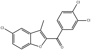 (5-CHLORO-3-METHYL-1-BENZOFURAN-2-YL)(3,4-DICHLOROPHENYL)METHANONE Struktur