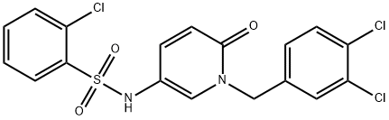 2-CHLORO-N-[1-(3,4-DICHLOROBENZYL)-6-OXO-1,6-DIHYDRO-3-PYRIDINYL]BENZENESULFONAMIDE Struktur