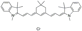 2-(3-(5,5-DIMETHYL-3-(3-(1,3,3-TRIMETHYL-1H-2(3H)-INDOLIDENE)-1-PROPENYL)-2- CYCLOHEXENE-1-YLIDENE)-1-PROPENYL)-1,3,3-TRIMETHYL-3H-INDOLIUM CHLORIDE Struktur